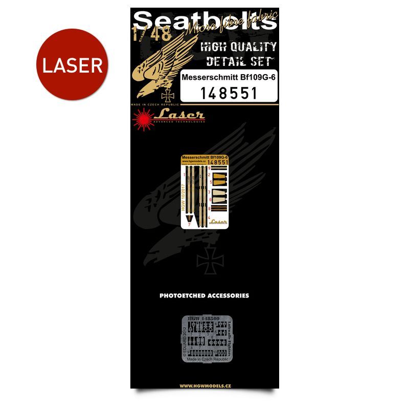1:48 Bf 109G-6 - Seatbelts