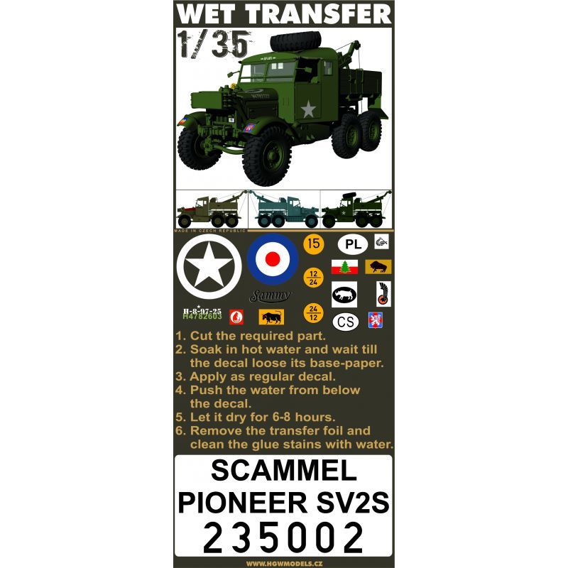 1:35 Scammel Pioneer SV2S - Stencils