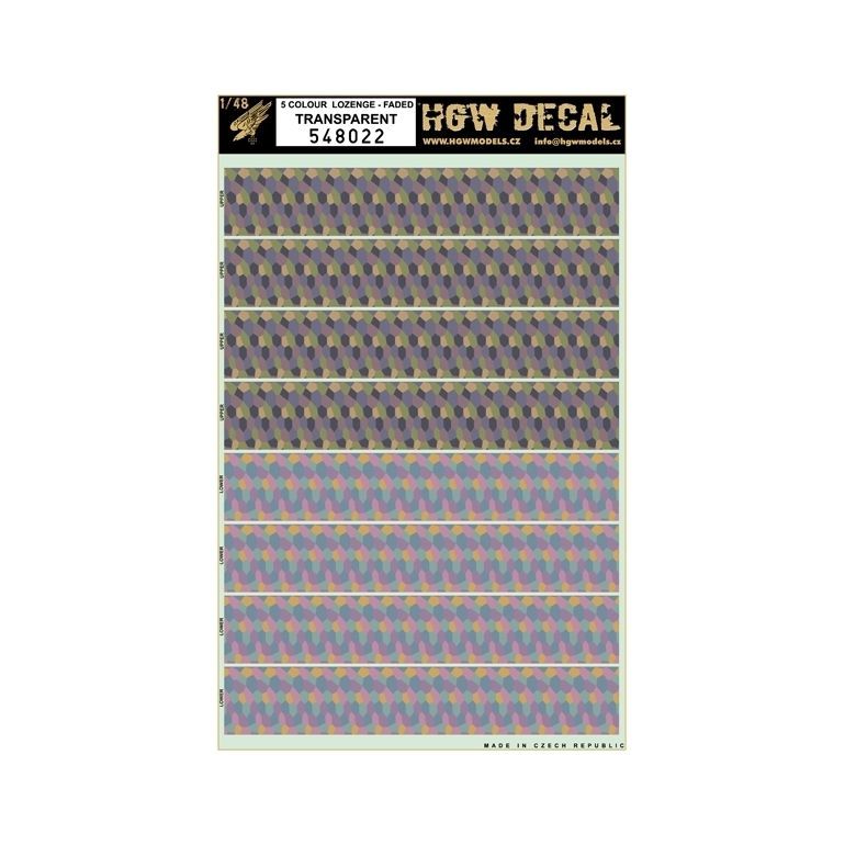1:48 5 Colour Lozenge - Transparent