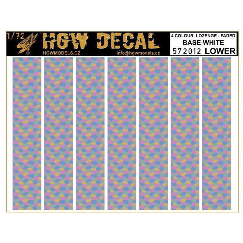 1:72 4 Colour Lozenge Lower - Base White