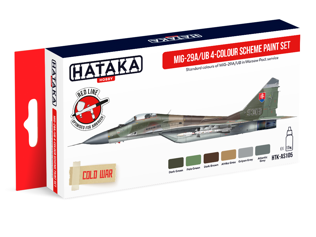 MIG-29A/UB 4-colour scheme paint set