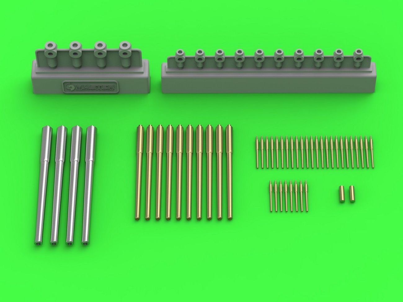 1:350 HMS Lord Nelson armament - 12in (4pcs), 9.2in (10pcs), 12pdr (34pcs) barrels with resin mounts
