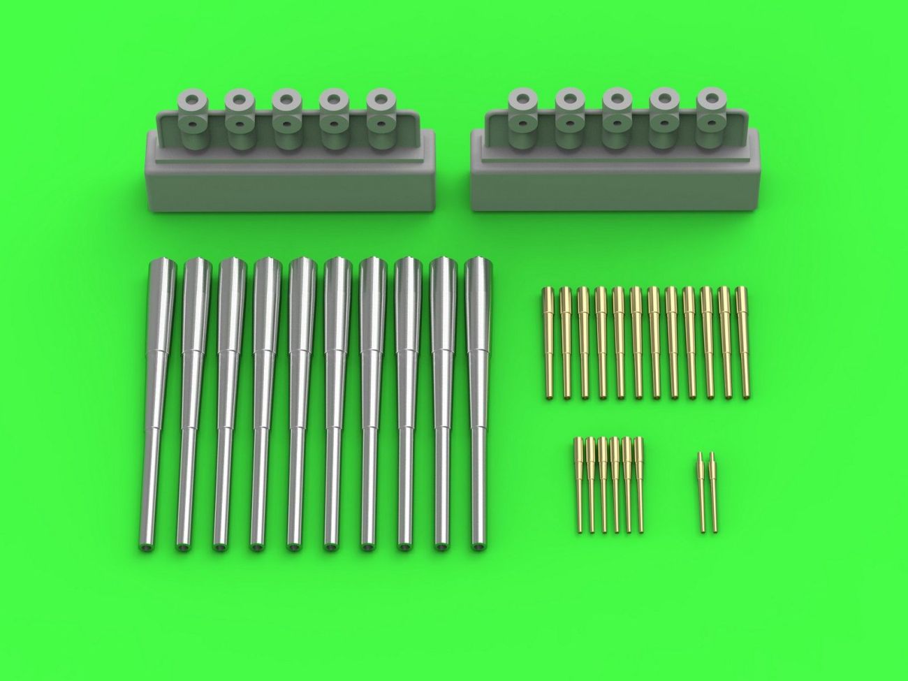 1:350 SMS Seydlitz armament - 280mm (10pcs), 150mm (12pcs), 88mm (8pcs) barrels with resin mounts