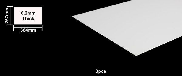 Plastic-Paper 0.2mm B4 - 364 x 257mm - 3 pcs.