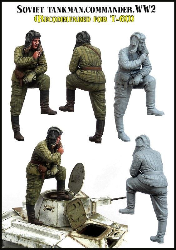 1:35 Soviet Tankman Commander WW2 Recommended for T-60