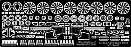 1:144 Detailing set for aircraft Airbus A319 (Revell)