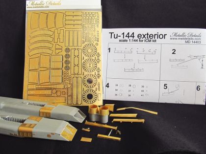 1:144 Detailing set for aircraft Tu-144 (ICM)