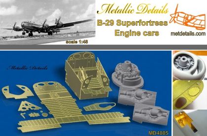 1:48 B-29 Superfortress. Engine cars (Revel/Monogram)
