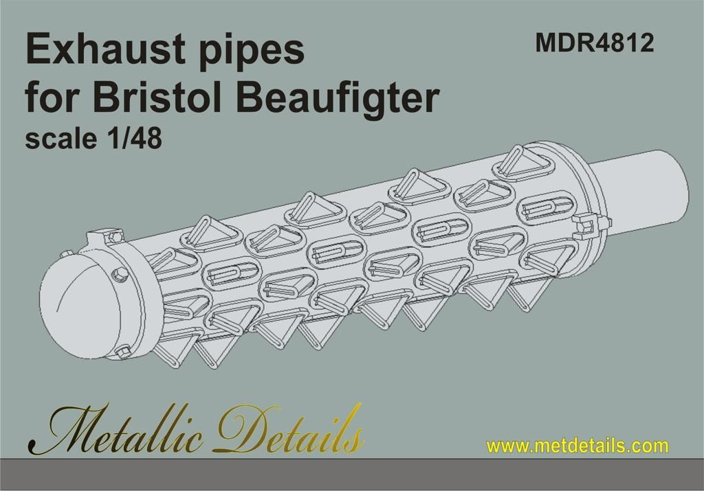 1:48 Bristol Beaufighter. Exhaust pipes (Tamiya)