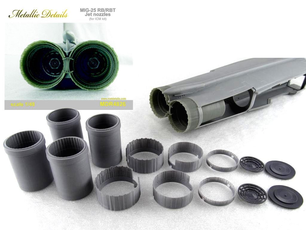 1:48 MiG-25 RB/RBT. Jet nozzles (ICM)
