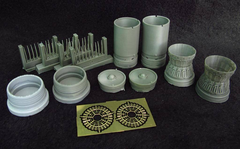 1:48 F-15. Jet nozzles (opened) (GWH, Revell)