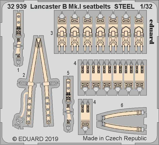 1:32 Lancaster B Mk.I seatbelts STEEL