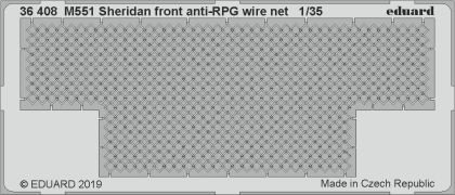 1:35 M551 Sheridan front anti-RPG wire net