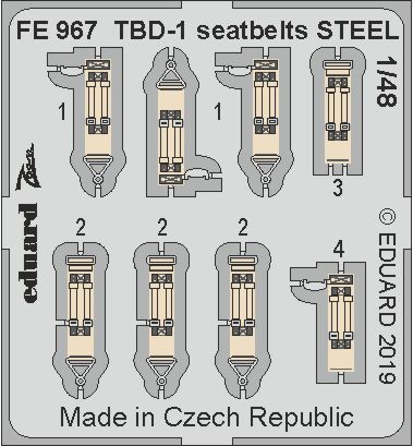 1:48 TBD-1 seatbelts STEEL