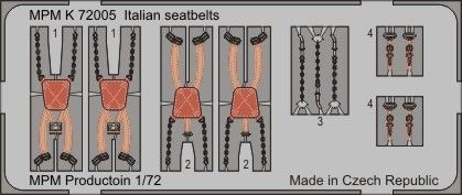 1:72 Italian seatbelts