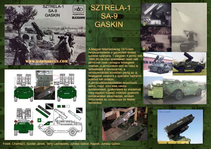 1:35 Decal SA-9 Gaskin Strela-1 (Hungarian)