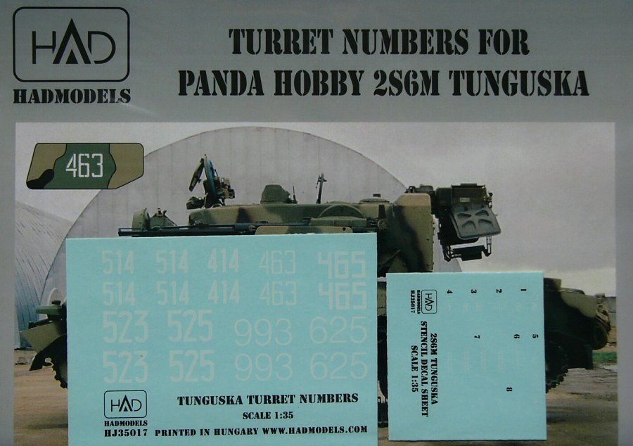 1:35 Turret numbers for 2S6M Tunguska