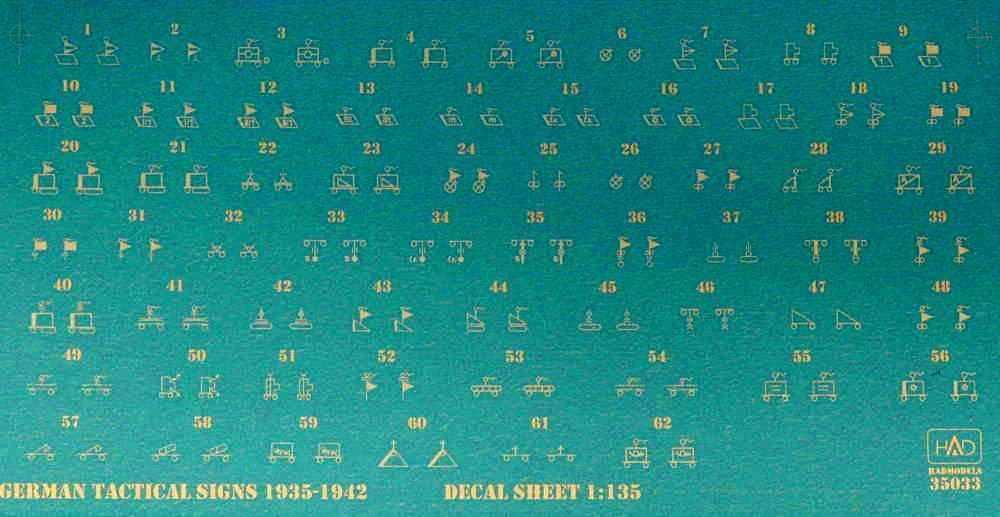 1:35 Decal German Tactical Symbols WWII (part 1)