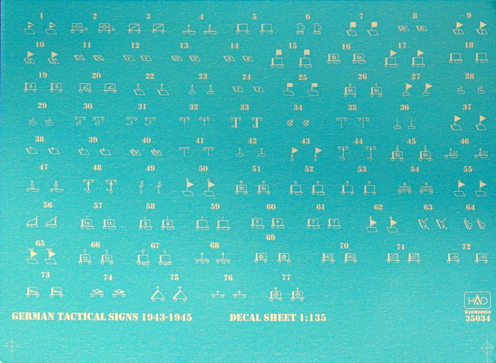 1:35 Decal German Tactical Symbols WWII (part 2)