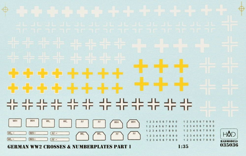 1:35 Decal German Crosses WWII (part 1)