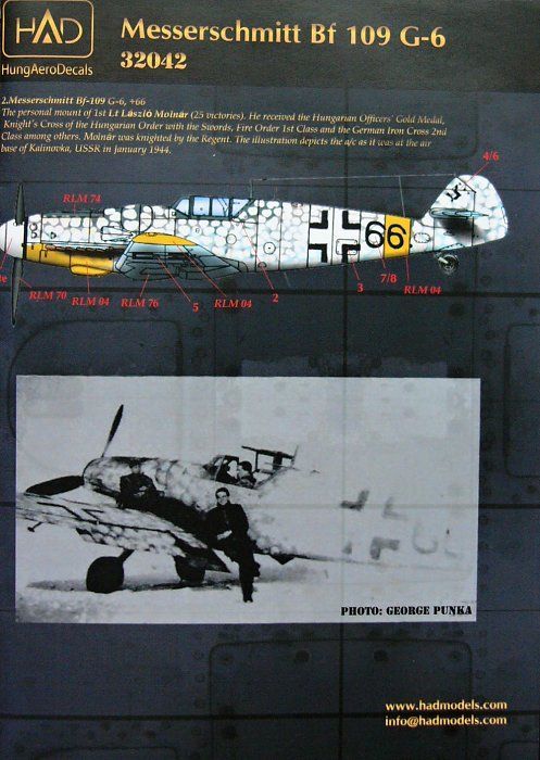 1:32 Decal Messerschmitt Bf 109 G-6