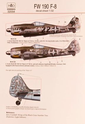 1:32 Decal Focke Wulf Fw 190 F-8 (2 sheets)