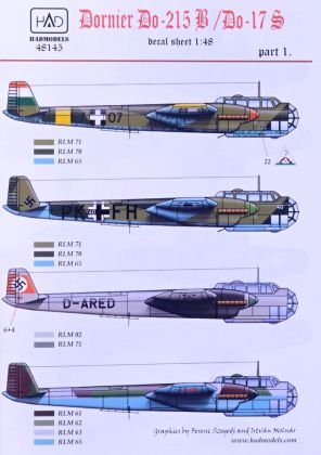 1:48 Decal Dornier Do-215B/Do-17S Part 1