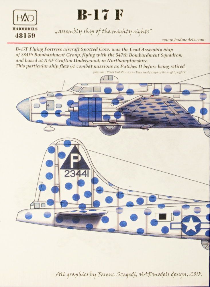 1:48 Decal B-17F Spotted Cow (3 sheets)