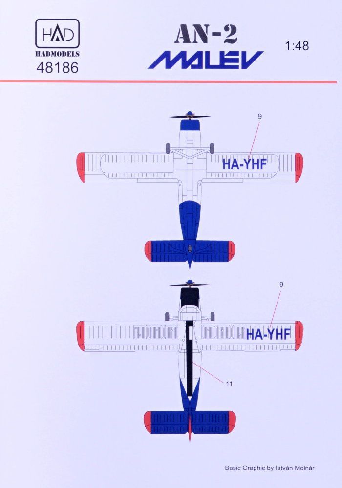 1:48 Decal AN-2 Malév Aero Club