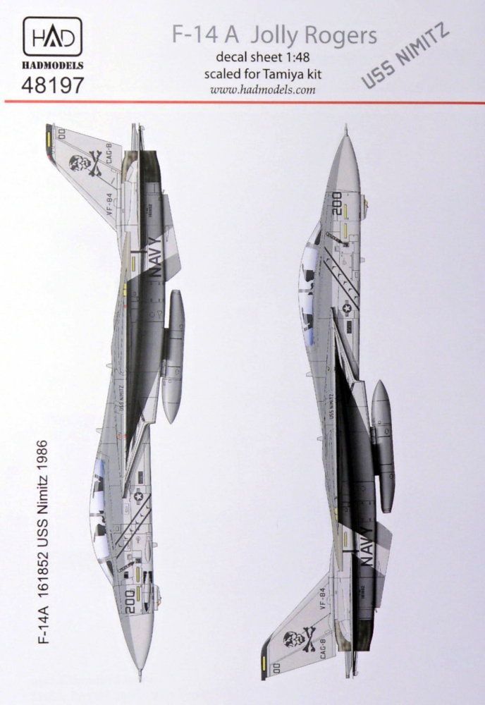 1:48 Decal F-14A Jolly Rogers (USS Nimitz)