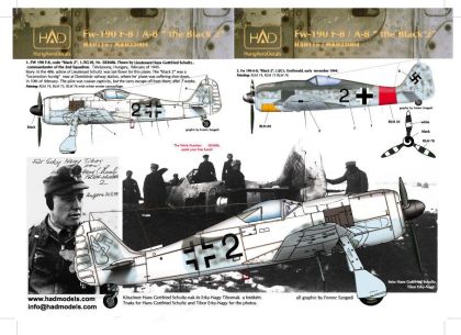 1:72 Decal Fw-190 F-8 / A-8 (Luftwaffe black 2)