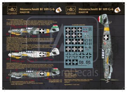 1:72 Decal Bf 109 G-6 (66 Erzsike, 14, V391)