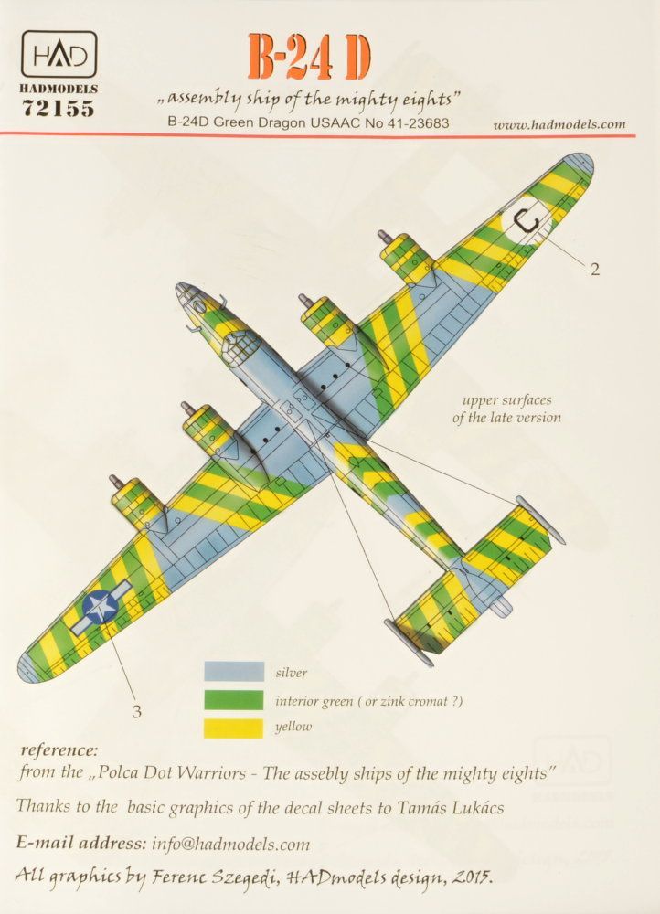 1:72 Decal B-24D Green Dragon (USAAC)