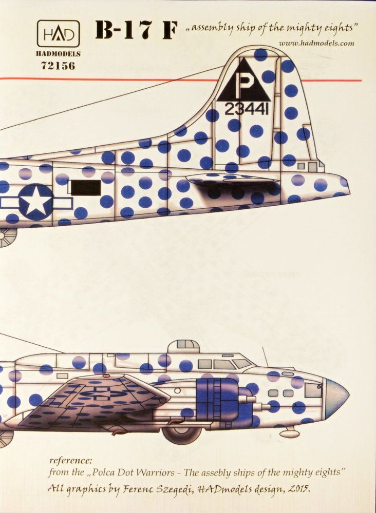 1:72 Decal B-17F Spotted Cow (3 sheets)