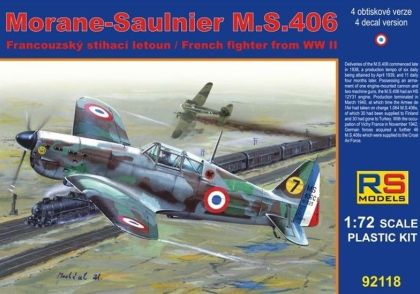 1:72 Morane Saulnier M.S.406 France 1940 (4x French decals)