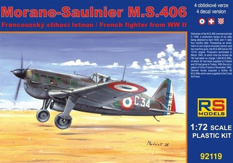 1:72 Morane Saulnier M.S.406 Naval (France: Switzerland: Croatia)