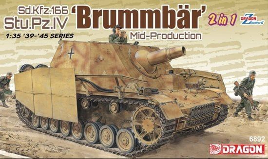 1:35 Sd.Kfz.166 Stu.Pz.IV 'Brummbär' Mid-Production w/Zimmerit 2in1