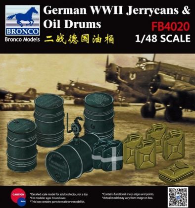 1:48 German WWII Jerrycans & Oil Drums