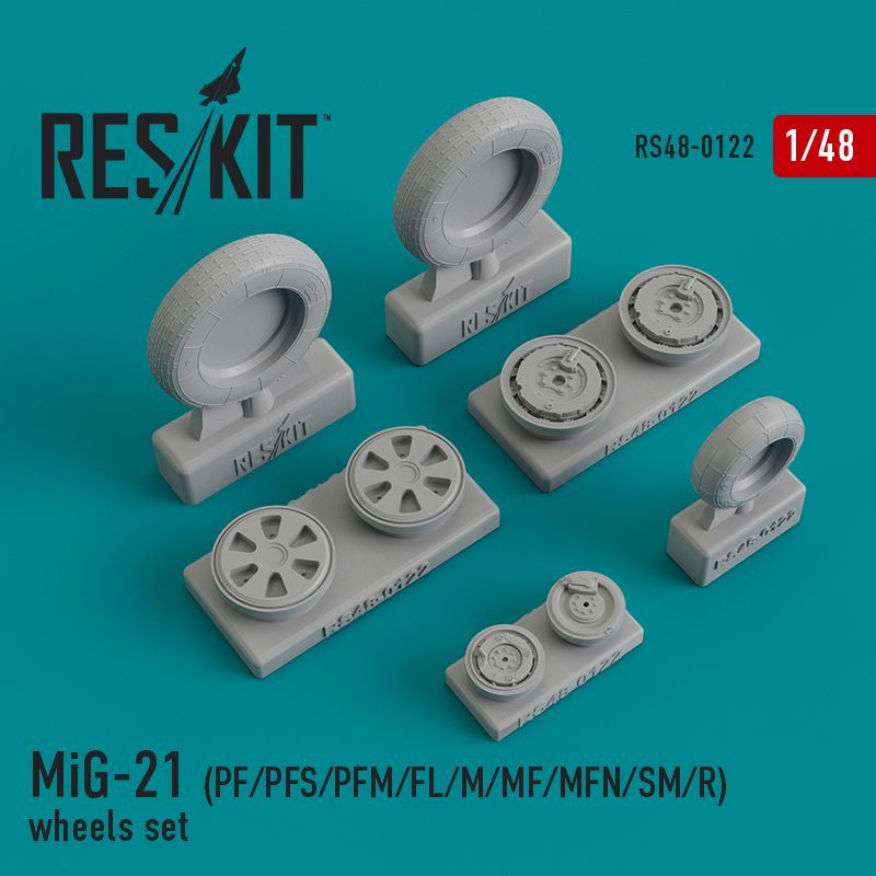 1:48 MiG-21 (PF/PFS/PFM/FL/M/MF/MFN/SM/R) wheels set