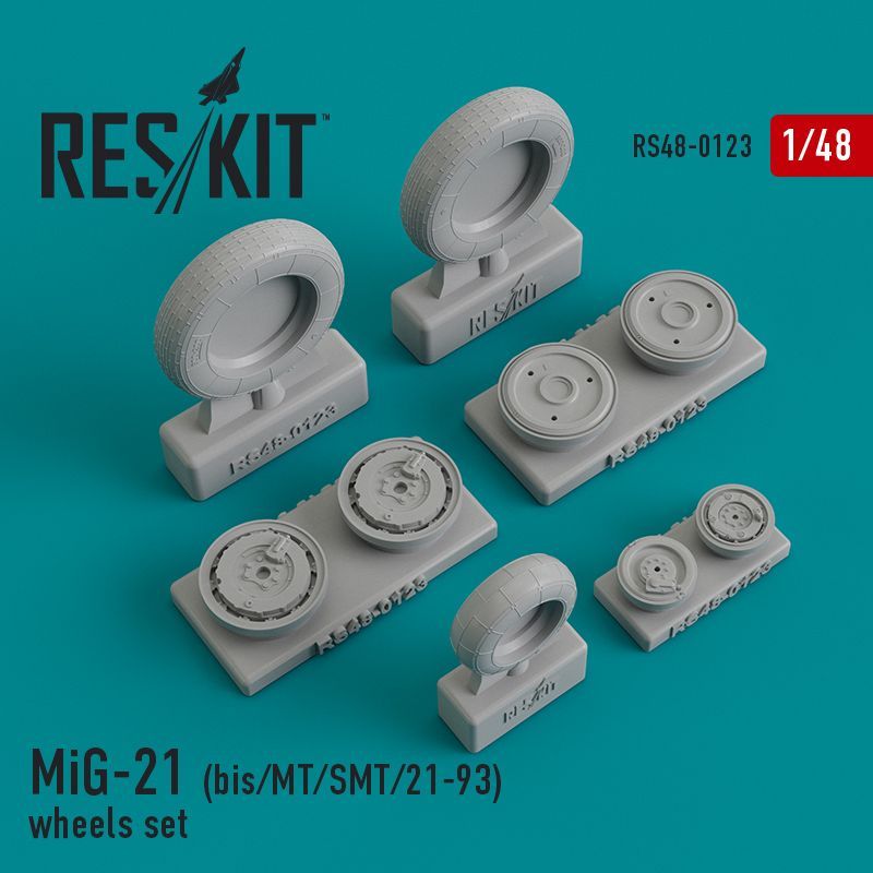 1:48 MiG-21 (bis/MT/SMT/21-93) wheels set - Eduard / Revell -