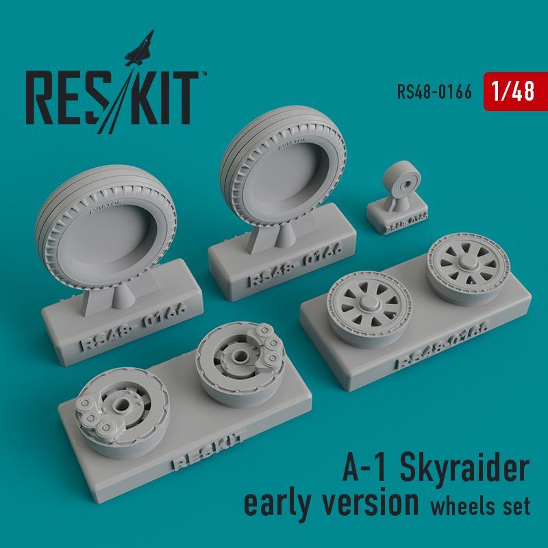 1:4 8A-1 Skyraider early version wheels set