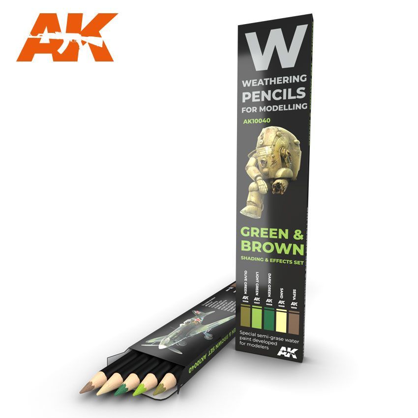 GREEN & BROWN: SHADING & EFFECTS SET pencils