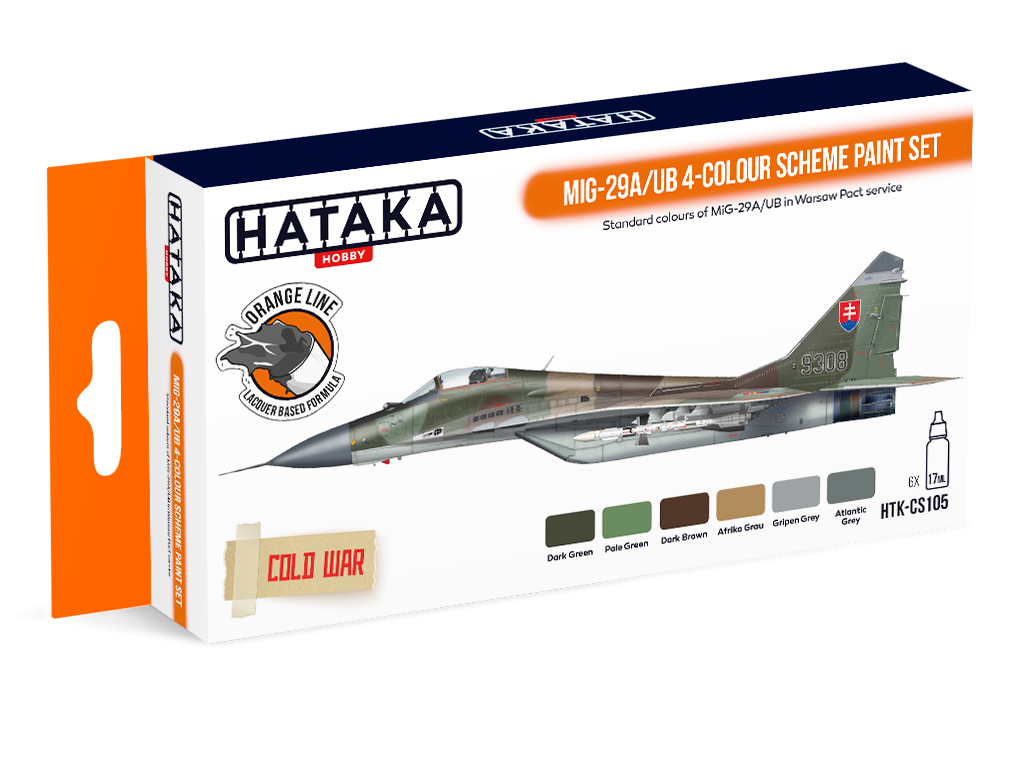 MiG-29A/UB 4-colour scheme paint set