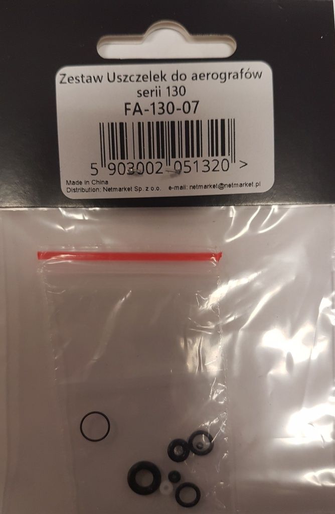A set of gaskets for a series of airbrushes 130