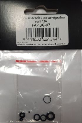 A set of gaskets for a series of airbrushes 136