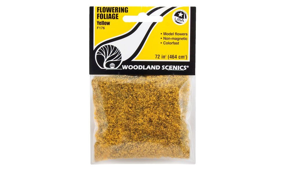 Pěnová foliáž - květiny - žluté