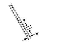 1:24 G Scale Ladder (12.7 x 19.1 x 375 mm) 1pcs