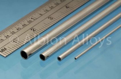 Aluminium Tube / 2mm OD x 0.45mm WT x 305mm L 1ks