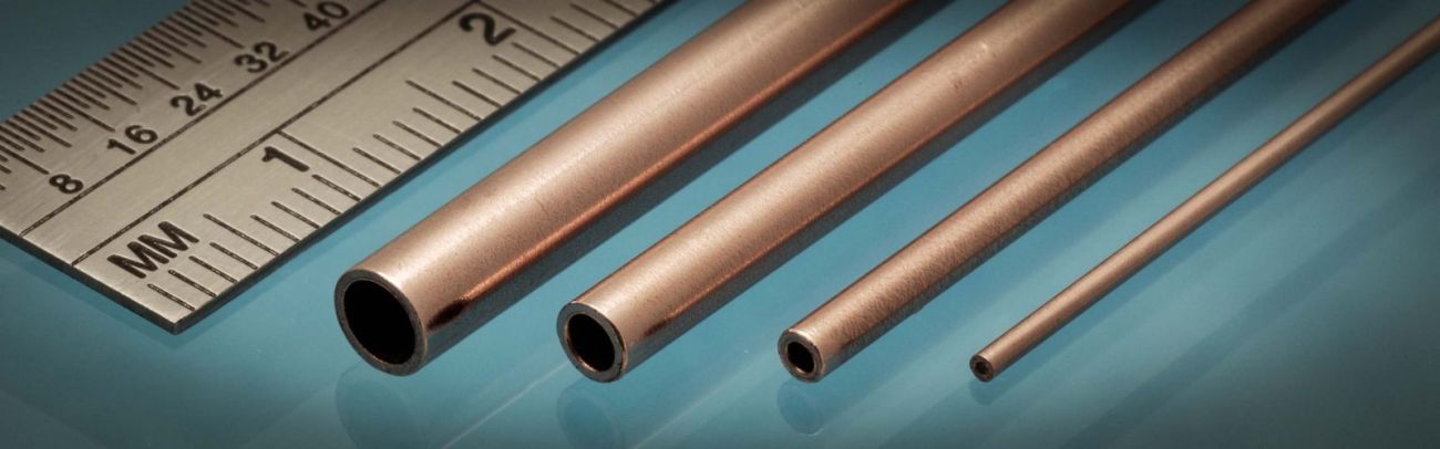 Copper Tube / 1mm OD x 0.25mm WT x 305mm L 1ks