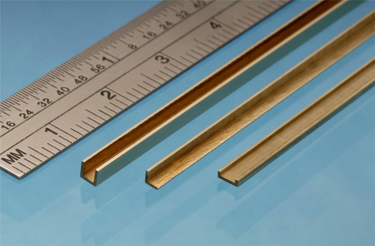 Brass U Channel / 2.5mm x 2.5mm x 2.5mm 1pcs